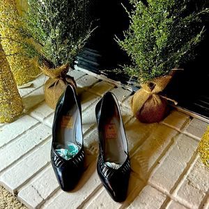 Baldan black medium heel. Made in Italy